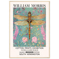 William Morris Framed Print - The Dragonfly, Blue, Floral Background, Framed Art print, #illieeart