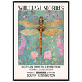 William Morris Framed Print - The Dragonfly, Blue, Floral Background, Framed Art print, #illieeart