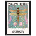 William Morris Framed Print - The Dragonfly, Blue, Floral Background, Framed Art print, #illieeart