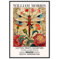 William Morris Framed Print - The Dragonfly, cream, Floral Background, Framed Art print, #illieeart