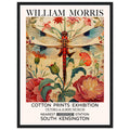 William Morris Framed Print - The Dragonfly, cream, Floral Background, Framed Art print, #illieeart