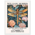 William Morris Framed Print - The Dragonfly, Floral Background, Framed Art print, Teal, #illieeart