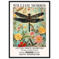 William Morris Framed Print - The Dragonfly, Floral Background, Framed Art print, yellow, #illieeart