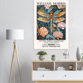William Morris Print - The Dragonfly, Floral Background, Teal, , #illieeart
