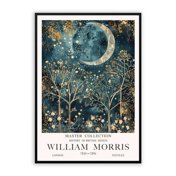 dark Academia  Wall Art, Gothic Moon  Wall Art, Mystical Wood Land Poster, Witchy Moon And Forest Wall Art