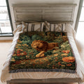 william morris style lion blanket
