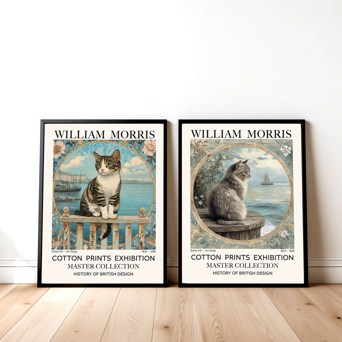 William Morris Print Set Cat Wall Art
