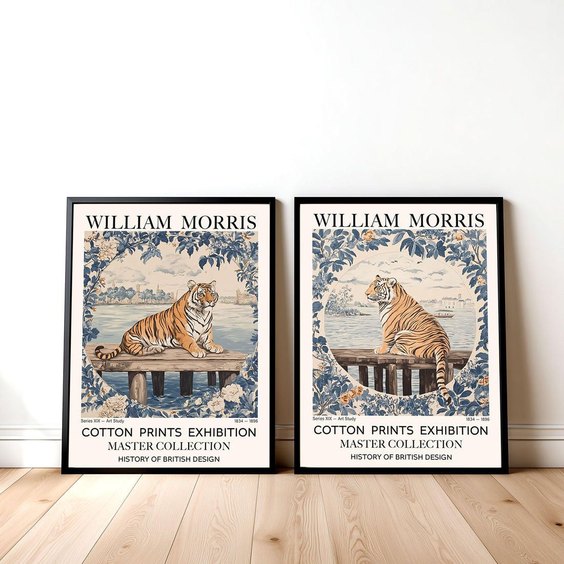 William Morris Style Set Of 2 Tiger Prints