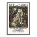 Vintage Tiger Wall Art – Animal Print with Floral Botanical Frame Inspired by William Morris, Ideal for Cottagecore or Victorian-Style Decor