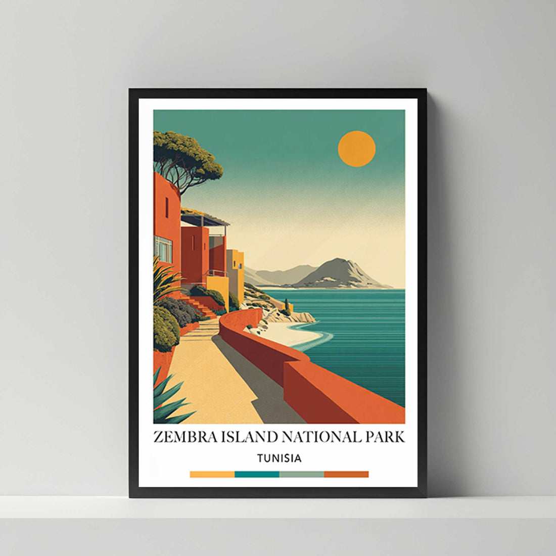 Travel Print Zembra Island Tunisia Poster