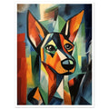 Picasso, Inspired Dog Art Print, abstract, animal prints, cubism, #illieeart #