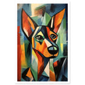 Picasso, Inspired Dog Art Print, abstract, animal prints, cubism, #illieeart #