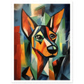 Picasso, Inspired Dog Art Print, abstract, animal prints, cubism, #illieeart #