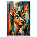 Picasso, Inspired Dog Art Print, abstract, animal prints, cubism, #illieeart #