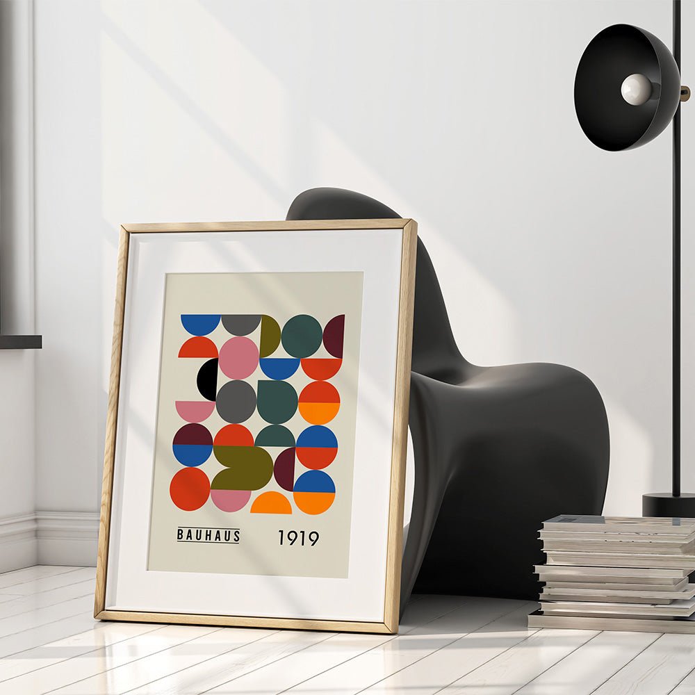 Bauhaus Circles Poster, No. 101, abstract, architecture, design, #illieeart
