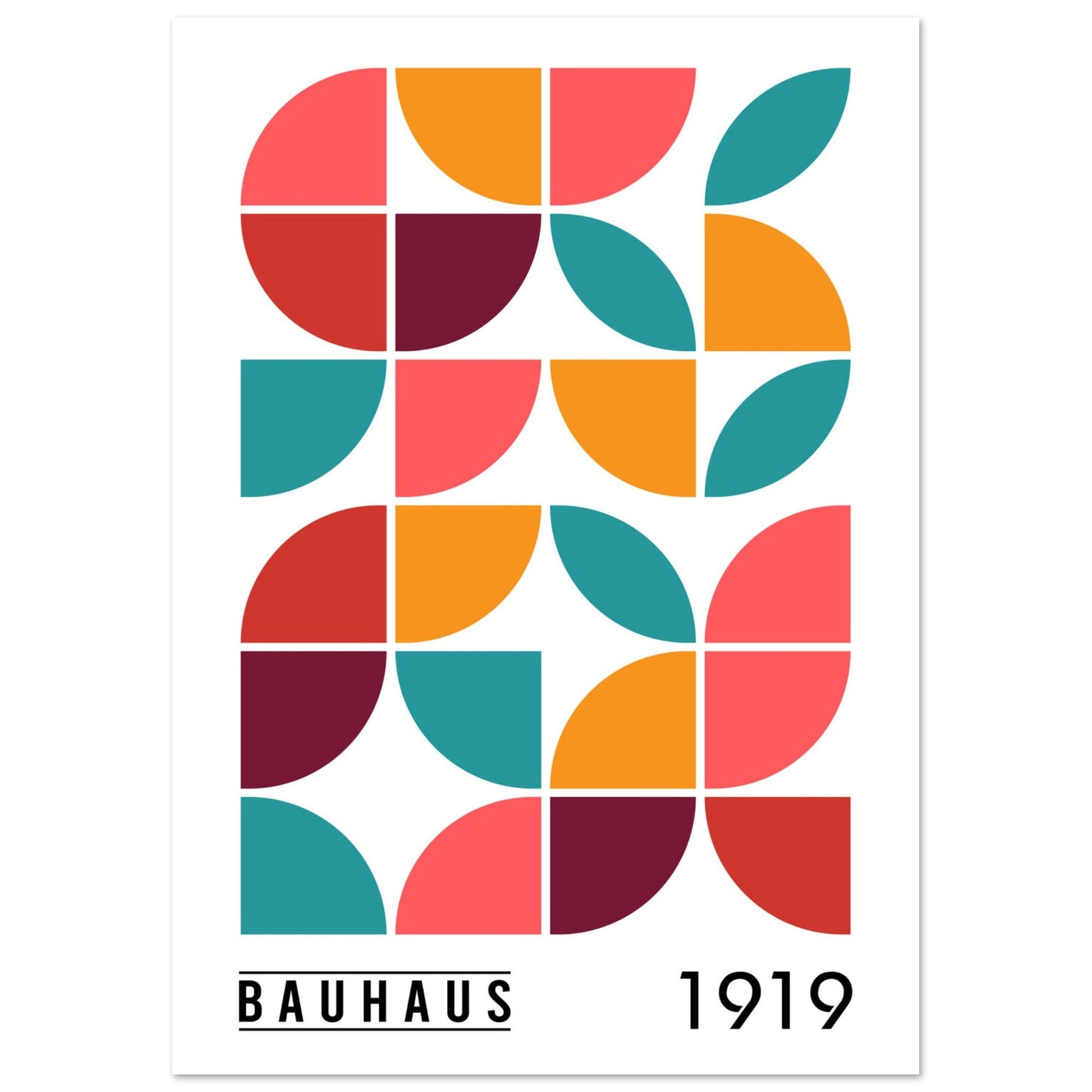 Bauhaus Retro Poster, No. 105, abstract, architecture, design, #illieeart