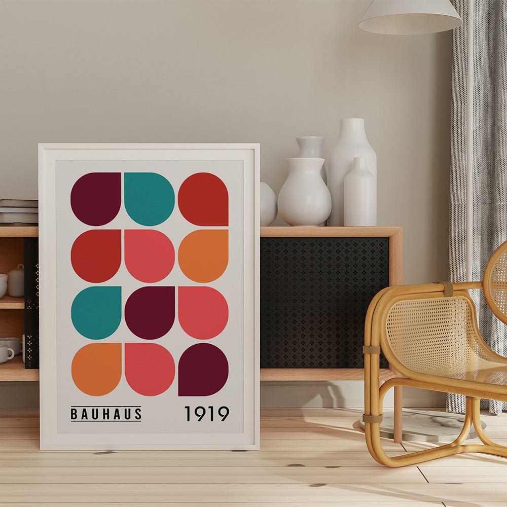 Retro Bauhaus Poster, No. 106, Bauhaus Art Print, minimalist art prints, modern wall art, #illieeart