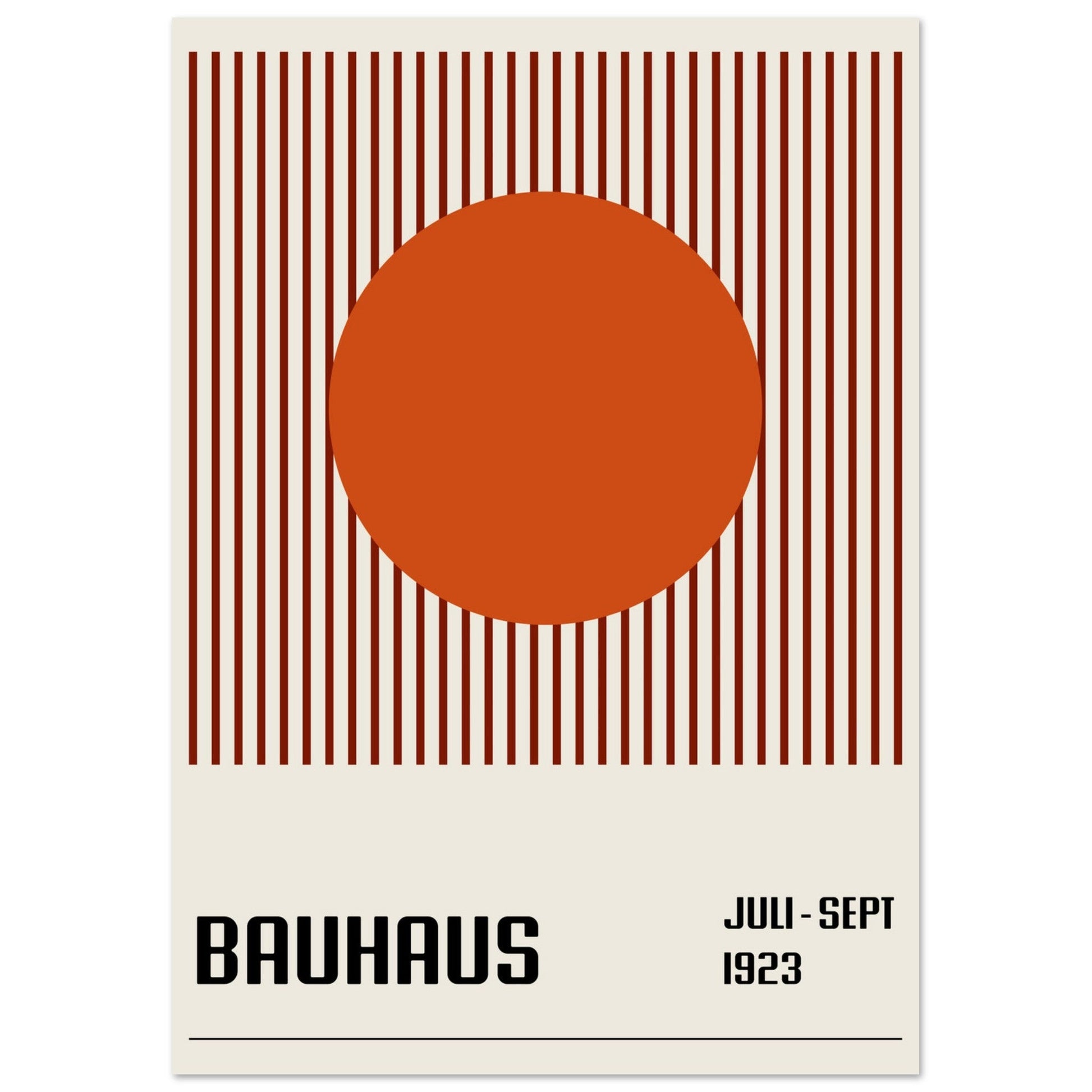 Retro - Orange Bauhaus Poster, No. 110, Bauhaus Art, Geometrical Art print, Orange Modern Art, #illieeart