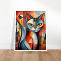 Cubism Cat, abstract, modern, modern wall art, #illieeart #