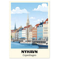 Copenhagen Travel Poster | Nyhavn travel Poster |, copenhagen, Home & Living, Indoor, #illieeart #