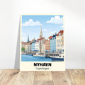 Copenhagen Travel Poster | Nyhavn travel Poster |, copenhagen, Home & Living, Indoor, #illieeart #