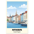 Copenhagen Travel Poster | Nyhavn travel Poster |, copenhagen, Home & Living, Indoor, #illieeart #