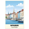 Copenhagen Travel Poster | Nyhavn travel Poster |, copenhagen, Home & Living, Indoor, #illieeart #