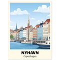 Copenhagen Travel Poster | Nyhavn travel Poster |, copenhagen, Home & Living, Indoor, #illieeart #