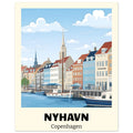 Copenhagen Travel Poster | Nyhavn travel Poster |, copenhagen, Home & Living, Indoor, #illieeart #