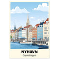 Copenhagen Travel Poster | Nyhavn travel Poster |, copenhagen, Home & Living, Indoor, #illieeart #