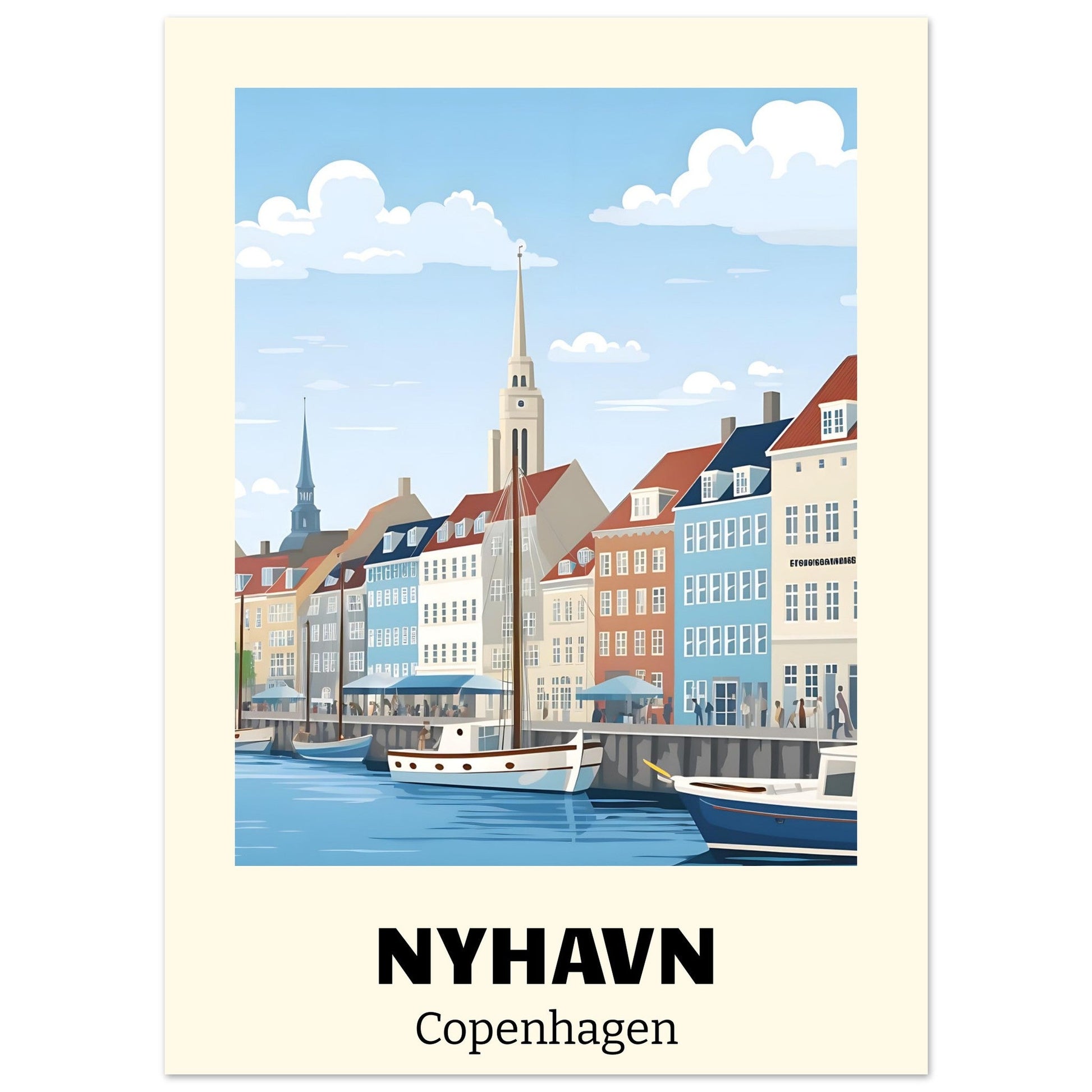 Copenhagen Travel Poster | Nyhavn travel Poster |, copenhagen, Home & Living, Indoor, #illieeart #