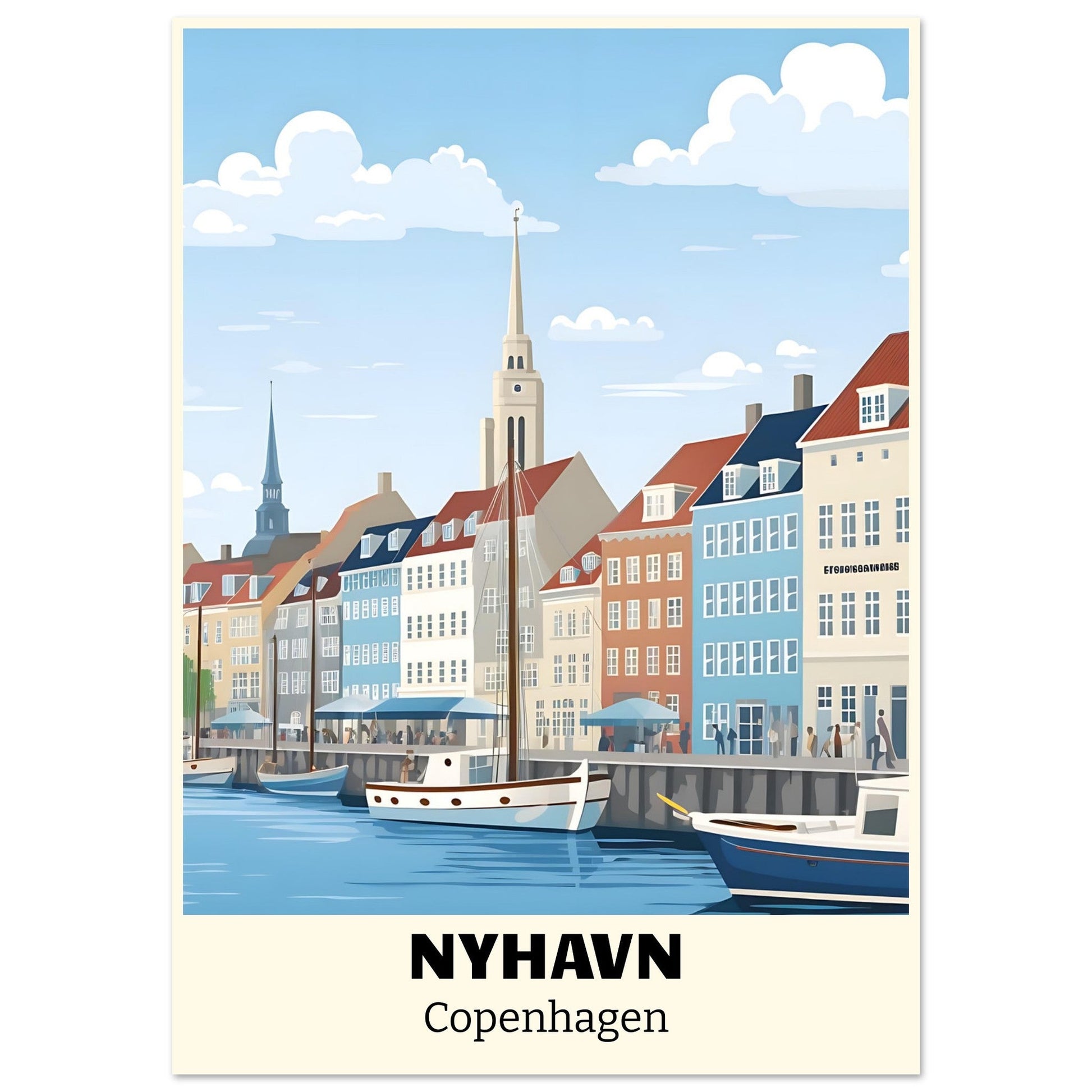 Copenhagen Travel Poster | Nyhavn travel Poster |, copenhagen, Home & Living, Indoor, #illieeart #