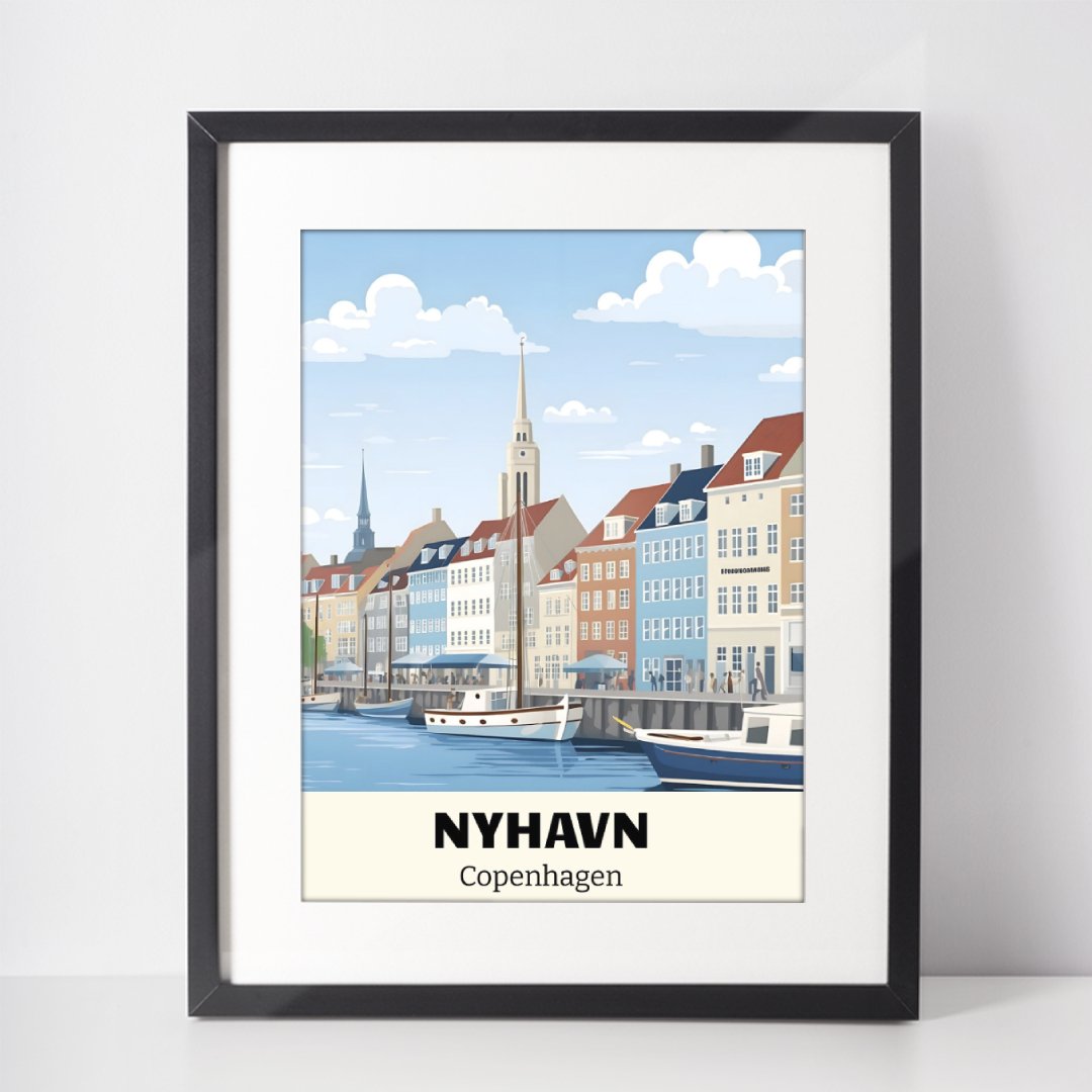 Copenhagen Travel Poster | Nyhavn travel Poster |, copenhagen, Home & Living, Indoor, #illieeart #