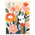 70s Retro Flowers, abstract flowers, botanical art print, , #illieeart #