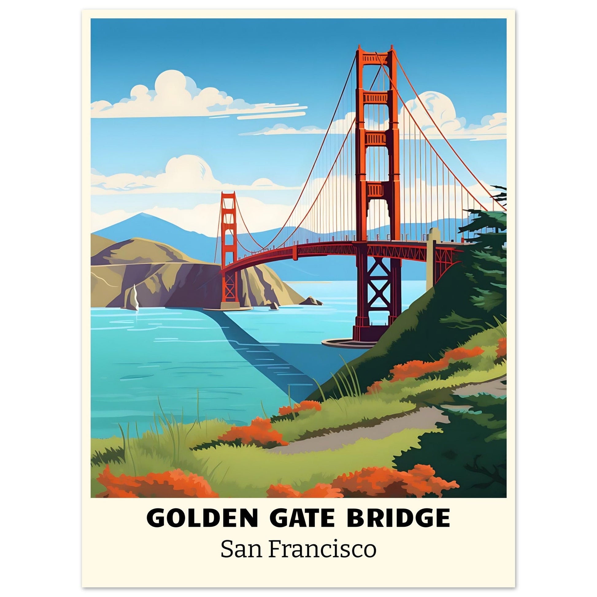 Golden Gate Bridge | San Francisco, Golden Gate Bridge, San Fransisco, Travel Poster, #illieeart #