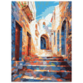 Santorini ,Greece - Cobbled Mediterranean Village Street, Mediterranean Wall Art, Santorini, seascape, #illieeart #