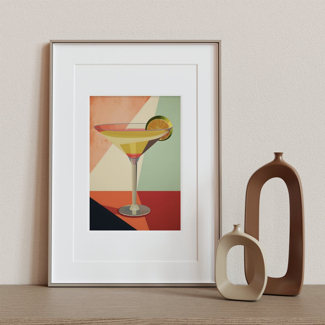 Margarita Cocktail, bar art print, Cocktail Art print, modern wall art, #illieeart #
