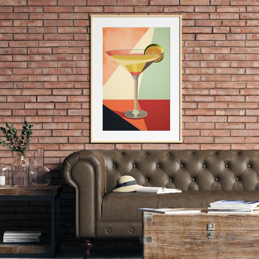 Margarita Cocktail, bar art print, Cocktail Art print, modern wall art, #illieeart #