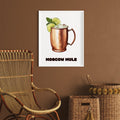 Moscow Mule Art Print, cocktail, Cocktail Art print, Moscow mule, #illieeart #