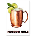 Moscow Mule Art Print, cocktail, Cocktail Art print, Moscow mule, #illieeart #