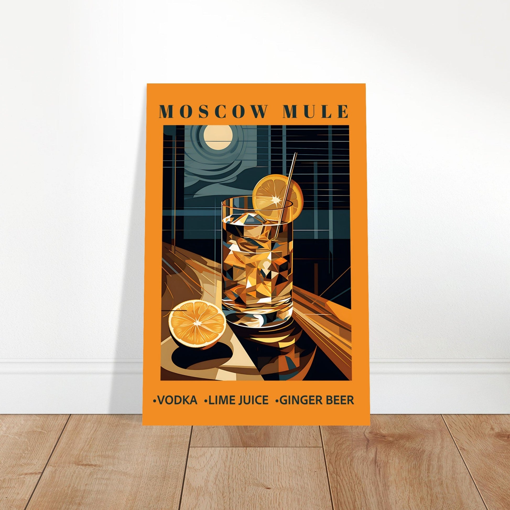 Moscow Mule Cocktail, bar art prints, kitchen art prints, Moscow Mule Art Print, #illieeart
