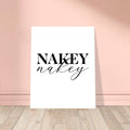 Nakey Nakey, bathroom art print, bedroom, funny art print, #illieeart #