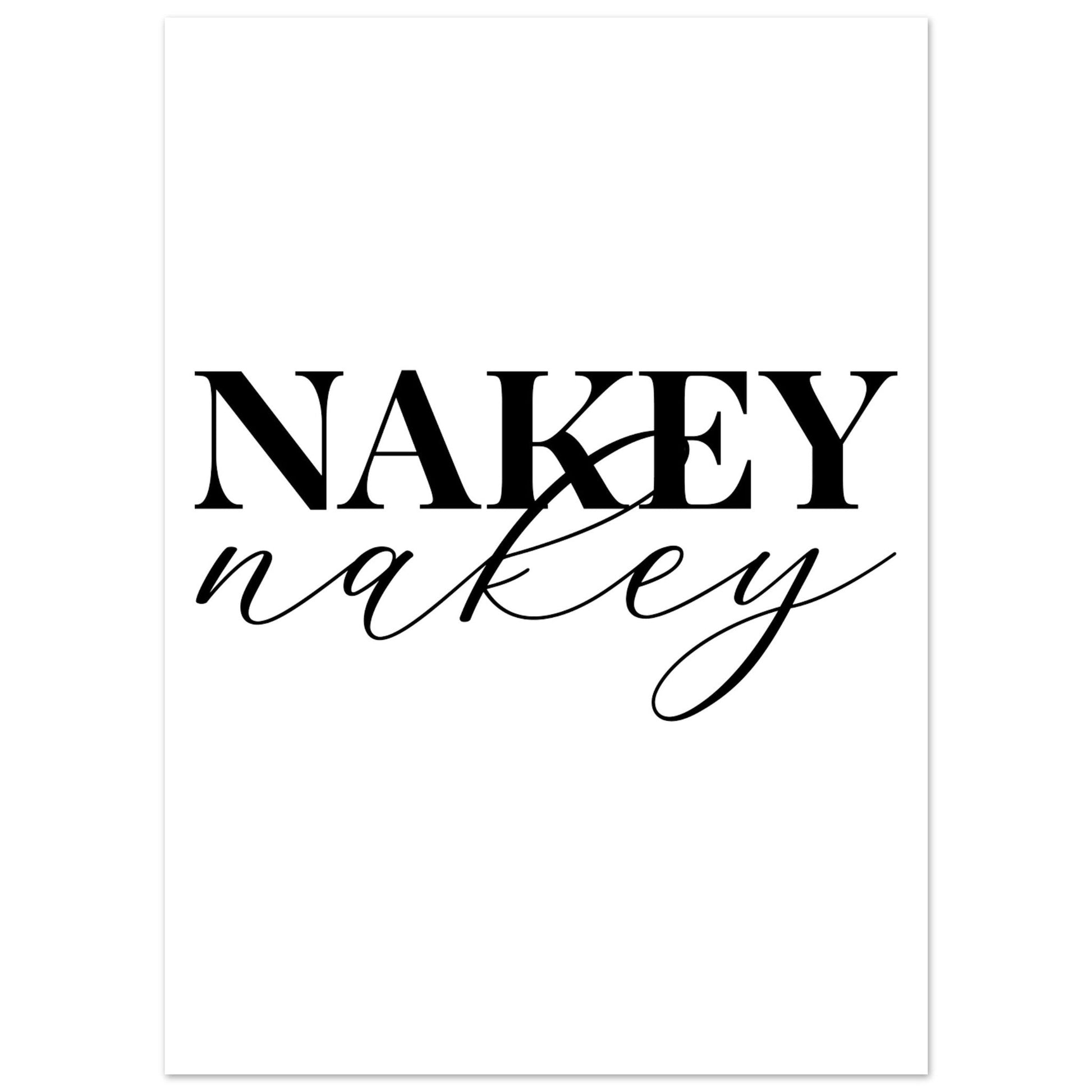 Nakey Nakey, bathroom art print, bedroom, funny art print, #illieeart #