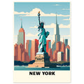 New York Travel Poster, New York, Retro Travel Poster, Travel Poster, #illieeart #