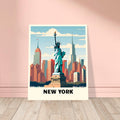 New York Travel Poster, New York, Retro Travel Poster, Travel Poster, #illieeart #