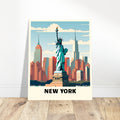 New York Travel Poster, New York, Retro Travel Poster, Travel Poster, #illieeart #