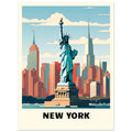 New York Travel Poster, New York, Retro Travel Poster, Travel Poster, #illieeart #