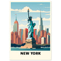 New York Travel Poster, New York, Retro Travel Poster, Travel Poster, #illieeart #