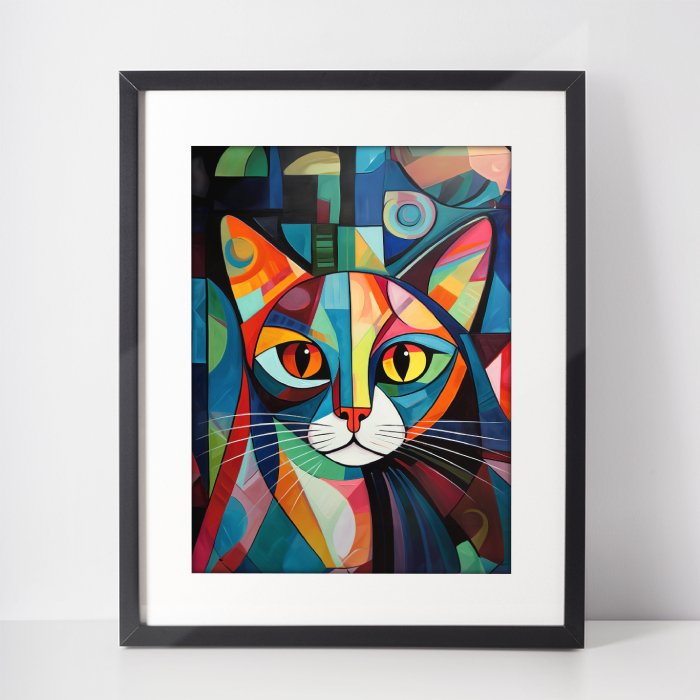 Kitty Kitty - Cat, cat art print, picasso, , #illieeart #