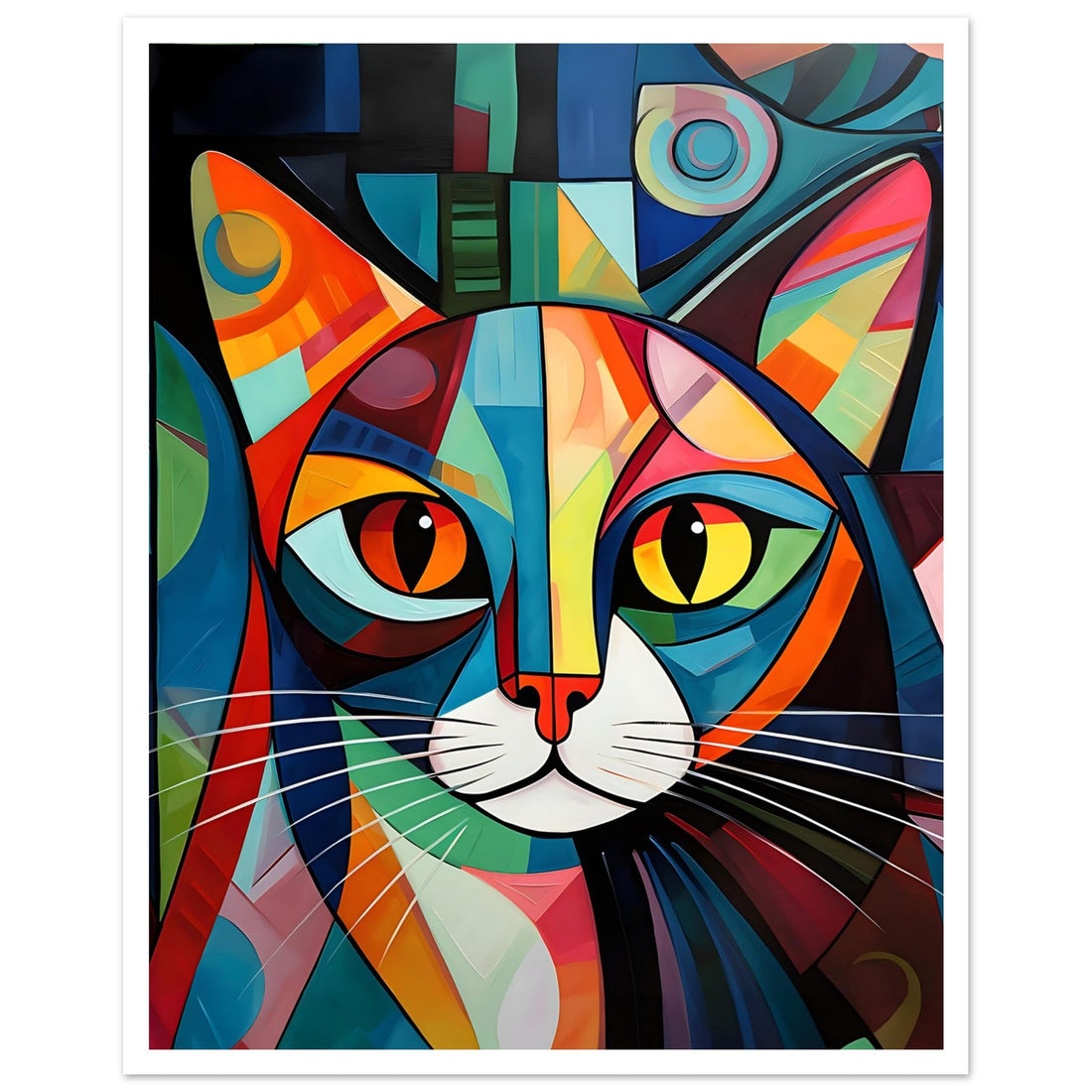 Kitty Kitty - Cat, cat art print, picasso, , #illieeart #